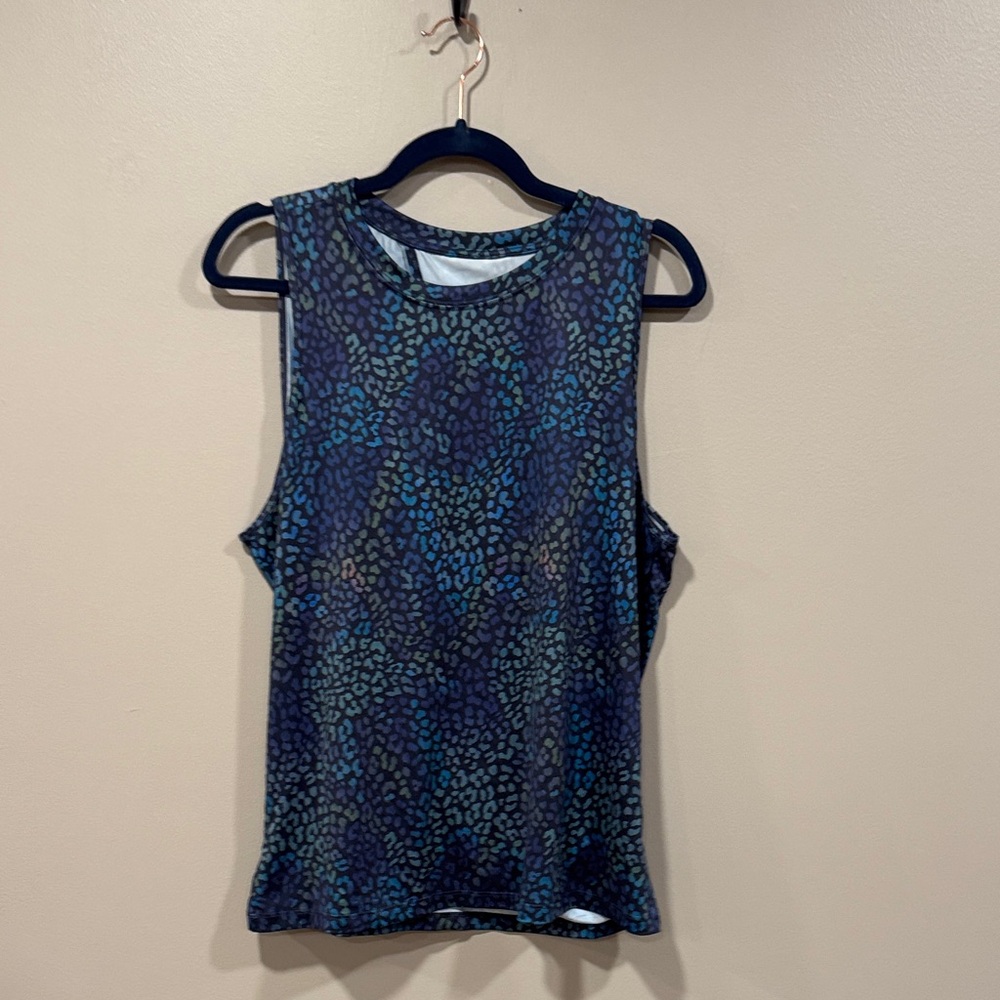 Fabletics Blue and Black Muscle Tee